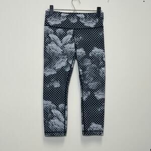 Lululemon Wunder Under Crop II Dottie Dream Rose Neutral Blush Black Size 6